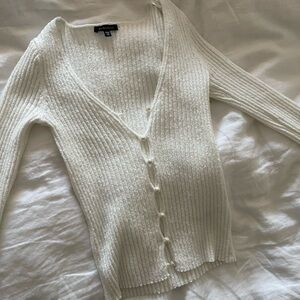 Dynamite knit cardigan with pearl buttons